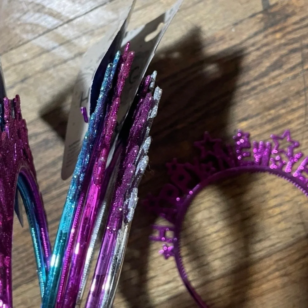 AMPRO Happy New Year Glitter Headbands Set NWT